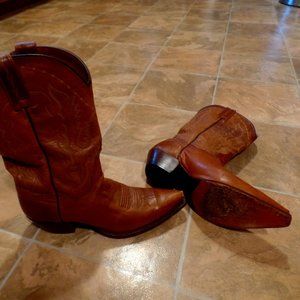 Vintage ALL leather Dan Post charisma boots! 8.5 cowboy, cowgirl western!
